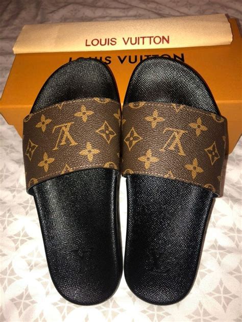 fur louis vuitton slides|louis vuitton slides price.